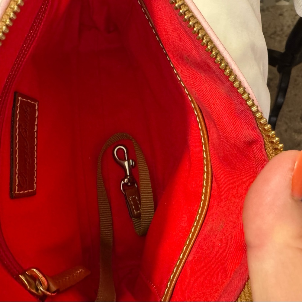 Dooney & Bourke Pink Leather Bag with Brown Trim - Picture 7 of 8